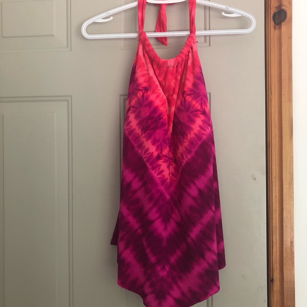 Tie-Dye Fucshia Halter Top